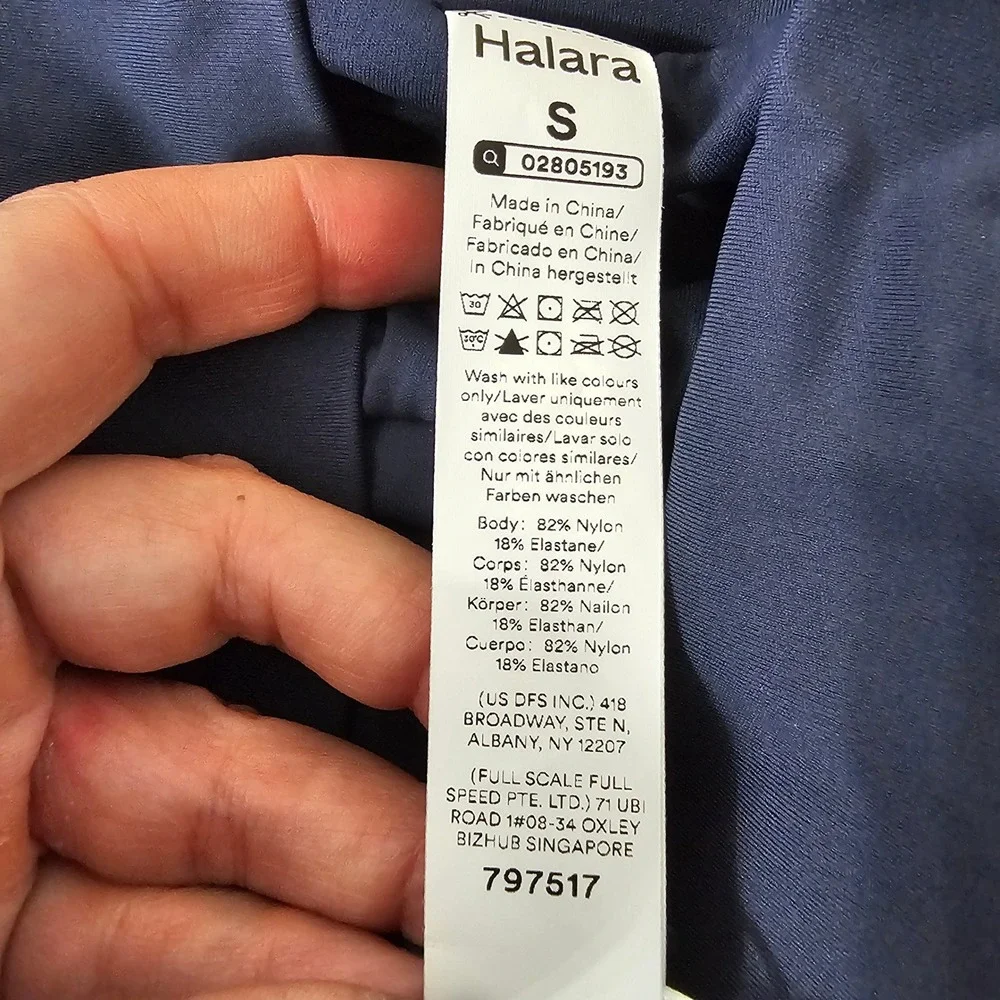 Halara Softlyzero Airy 2-in-1 Flowy Shorts Small Navy Blue Athletic Athleisure